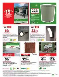 Catalogue Leroy Merlin page 27: Belli RÉCUPERATEUR À EAU ROND 350 L €29,90, LAKKO INSPIRE APPLIQUE EXTÉRIEURE LED €22,90