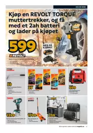 Megaflis kundeavis Side 37: Auto energistasjon m/ kompressor 7amp €699,00, Revolt Torque 18v muttertrekker børsteløs €599,00
