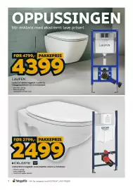 Megaflis kundeavis Side 8: Laufen Lua rimless veggskål + Laufen Lis innbyggingssisterne 112 cm frontbetjent €4.399,00