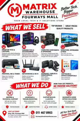 Matrix Warehouse catalogue (valid until 20-10)
