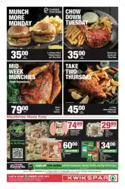 KwikSpar catalogue Page 4: Whole Roast Chicken €79,00, Take Two Thursday €45,00