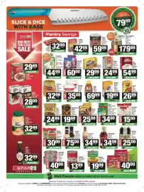 Spar catalogue Page 4: Wellington's Tomato Sauce €34,99, SaveMor Smooth Peanut Spread €35,00