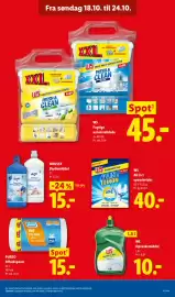 Lidl tilbudsavis uge 43 Side 16: W5 All in 1 opvasketabs €40,00, Doussy Skyllemiddel €15,00