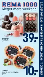 REMA 1000 tilbudsavis Side 1: CasAmore Italiensk mini surdejspizza €10,00, Spangsberg Flødeboller €39,00