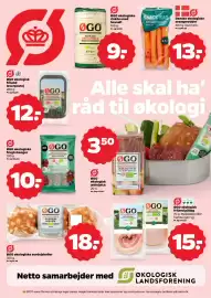 Netto tilbudsavis uge 42 Side 6: ØGO økologiske riskiks med havsalt €9,00, Danske økologiske orangerødder €13,00