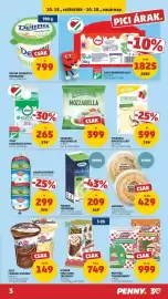PENNY akciós újság hét 42 Oldal 3: SISSY TRAPPISTA SAJT €1.825,00, Delma Szendvics Margarin €799,00