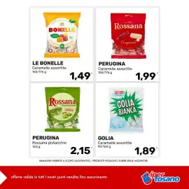 Volantino Iper Tosano settimana 42 Pagina 1: Rossana pistacchio €2,15, Le Bonelle Caramelle assortite €1,49