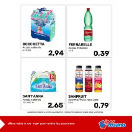 Volantino Iper Tosano settimana 42 Pagina 5: Rocchetta Acqua naturale €2,94, Ferrarelle Acqua minerale €0,39