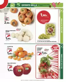 Volantino Coop Pagina 3: Uva di Puglia IGP €1,98, Funghi champignon Origine €1,99