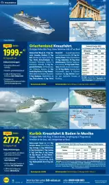 Lidl Reisen Prospekt Seite 12: Karibik Kreuzfahrt & Baden in Mexiko €2.777,00, Griechenland Kreuzfahrt €1.999,00