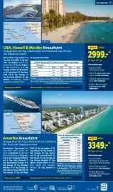 Lidl Reisen Prospekt Seite 13: USA, Hawaii & Mexiko Kreuzfahrt €2.999,00, Amerika Kreuzfahrt €3.349,00