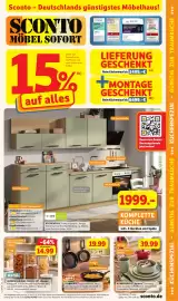 SCONTO Prospekt Seite 1: KOMBISERVICE „Sardara“ Steinzeug €39,99, Smart KÜCHEN KÜCHENZEILE €1.999,00