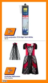 Catalogue Action semaine 42 page 12: TCX Colle polymère High Tack White €3,33, Costume Halloween €6,99