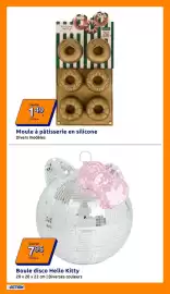 Catalogue Action semaine 42 page 17: Hello Kitty Boule disco €7,95, Moule à pâtisserie en silicone €1,49