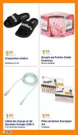 Catalogue Action semaine 42 page 20: Solocig Câble de charge et de données USB-C €1,68, Energizer Piles alcalines €1,99