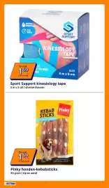 Action folder week 42 Pagina 20: Sport Support kinesiology tape €1,69, Pinky honden-kebabsticks €1,59