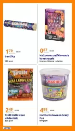 Action folder week 42 Pagina 31: Haribo Halloween Scary Fun €4,99, Trolli Halloween uitdeelzak €2,49