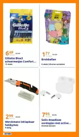 Action folder week 42 Pagina 32: Werckmann inklapbaar hobbymes €2,99, Gillette Blue3 scheermesjes Comfort €6,49