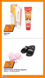 Action folder week 42 Pagina 7: Spiergel €1,69, Umbro heren of dames slippers €5,99