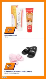 Volantino Action settimana 42 Pagina 2: Gel per i muscoli €1,99, Ciabatte da uomo o da donna Umbro €5,99
