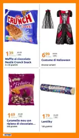 Volantino Action settimana 42 Pagina 27: Lentilky €1,79, Waffle al cioccolato Nestlé Crunch Snack €1,39