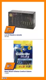 Volantino Action settimana 42 Pagina 28: Luci di Natale a cascata €7,95, Rasoi Blue3 Gillette Comfort Slalom €4,89
