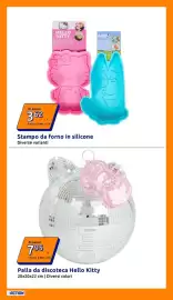 Volantino Action settimana 42 Pagina 8: Palla da discoteca Hello Kitty €7,95, Stampo da forno in silicone €3,62