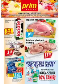 Prim Market gazetka tydzień 42 Strona 1: Schab w plastrach z kością €13,99, Łopatka bez kości €9,99