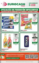 Eurocash gazetka Strona 1: Chipsy: Crunchips €5,79, Napój energetyczny: Tiger Classic €3,29