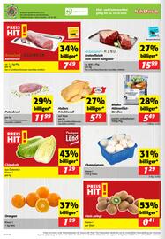 Nah&Frisch Flugblatt woche 43 Seite 12: Chinakohl €1,29, Donauland-SCHWEIN Karreerose €7,49