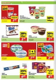 Nah&Frisch Flugblatt woche 43 Seite 4: Philadelphia Frischkäse €1,29, Zott Monte Snack €2,79