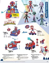 Catalogue JouéClub page 11: Camion de pompiers transformable €39,99, Marvel voiture radiocommandée spidey crawler €29,99