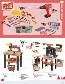 Catalogue JouéClub page 199: Com les vrais ! caisse à outils 45 pièces €29,99, Perceuse électrique et lumineuse €14,99