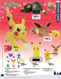 Catalogue JouéClub page 43: Figurine battle sction pikachu €42,99, Pikachu réveil lumineux €39,99