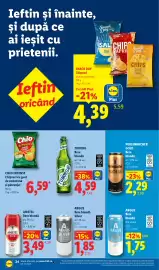 Catalog Lidl săptămâna 43 Pagină 24: Chio intense chipsuri cu gust de smântână și pătrunjel €6,59, Tuborg Bere blondă €4,59