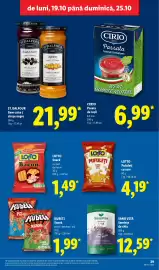 Catalog Lidl săptămâna 43 Pagină 29: Cirio pasata de roșii €6,99, Lotto pufuleți cu sare €4,19
