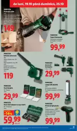 Catalog Lidl săptămâna 43 Pagină 45: Parkside suflantă universală €119,00, Parkside trusă chei tubulare cu cap rotativ €59,99