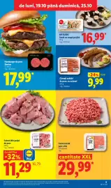 Catalog Lidl săptămâna 43 Pagină 5: Carne tocata porc-vita €29,99, Cârnați subțiri de porc, cu usturoi €9,99