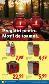 Catalog Lidl săptămâna 43 Pagină 66: Candelă sticlă €5,99, Candele plastic €22,99