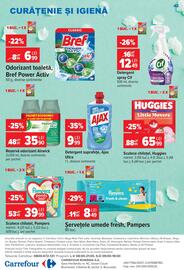 Catalog Carrefour Pagină 42: Scutece chiloțel pampers €39,99, Freshmatic Max €35,90