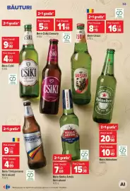 Catalog Carrefour Pagină 33: Bere timișoreana fără alcool €4,89, Csiki bere €4,99