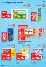 Catalog Carrefour Pagină 41: Prosop bucătărie regina €12,72, Pufina monorolă hârtie €9,99