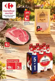 Catalog Carrefour Market săptămâna 42 Pagină 1: Pulpă de porc pentru gătit €1,39, Matache Măcelaru' mușchi file €5,99