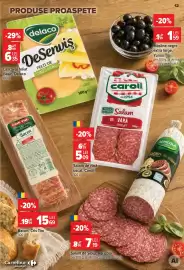 Catalog Carrefour Market săptămâna 42 Pagină 12: Salam de Sibiu, Agricola €7,19, Caroli salam de vară uscat €5,09