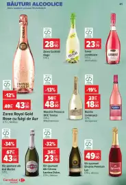 Catalog Carrefour Market săptămâna 42 Pagină 41: Martini vin spumant alb €43,90, Zarea Royal Gold Rose cu fulgi de Aur €43,90