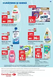 Catalog Carrefour Market săptămâna 42 Pagină 45: Dero detergent automat lichid €36,90, Dero detergent de rufe capsule €37,00