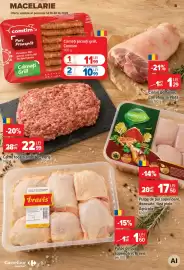 Catalog Carrefour Market săptămâna 42 Pagină 8: Periș carne tocată amestec €22,99, Comtim Cârnați picanți grill €11,99