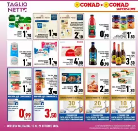 Volantino Conad Superstore settimana 42 Pagina 2: Birra Leffe €3,50, Hamburger Conad di sola carne bovina €4,00