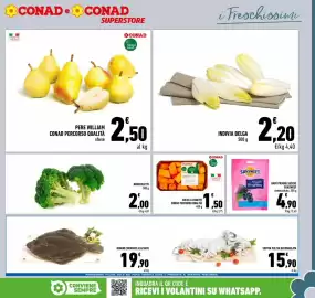 Volantino Conad Superstore settimana 42 Pagina 5: Indivia belga €2,20, Pere William Conad Percorso Qualità €2,50