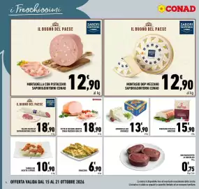 Volantino Conad settimana 42 Pagina 6: Montasio DOP Mezzano Sapori&Dintorni Conad €12,90